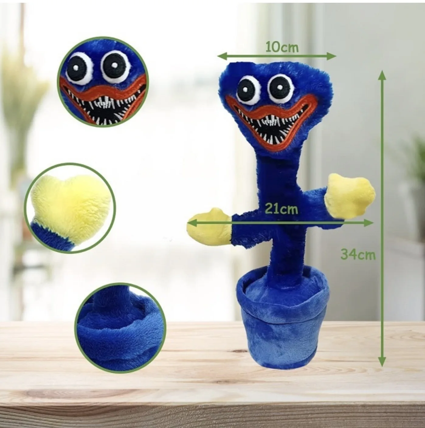 Dancing and Singing Cactus Electric Electronic Talking Toy Song Speaker Stuffed Plush Toys for Baby Adult with Volume controlled