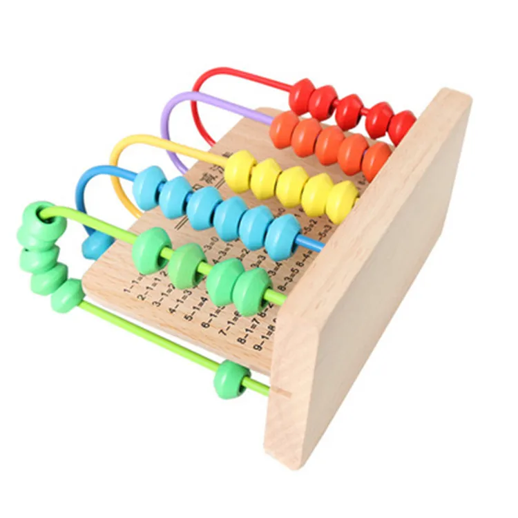 Danni Intelligent Learning Baby Montessori Beads Abacus Toy for Kids Other Educational Toys Math Counting Wooden Wood Color Box