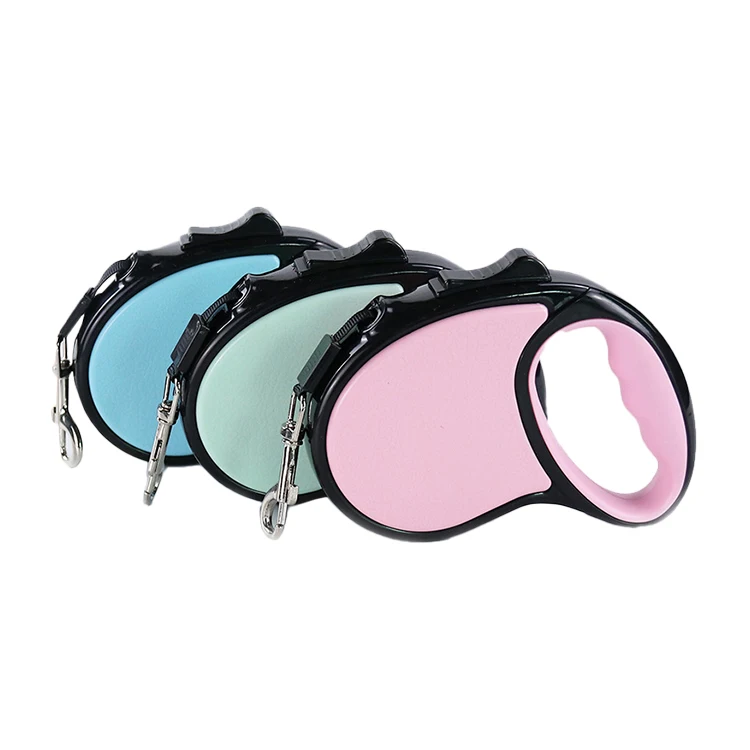 2021 New Customized Multicolor Durable Polyester Tangle-free Auto Retractable Pet Dog Leash for Walking Running retractable