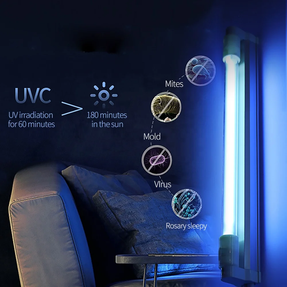 UV light sterilizer T5 Tube UVC LED disinfection lamp Kill Dust Mite UV Lamp (62529021786)