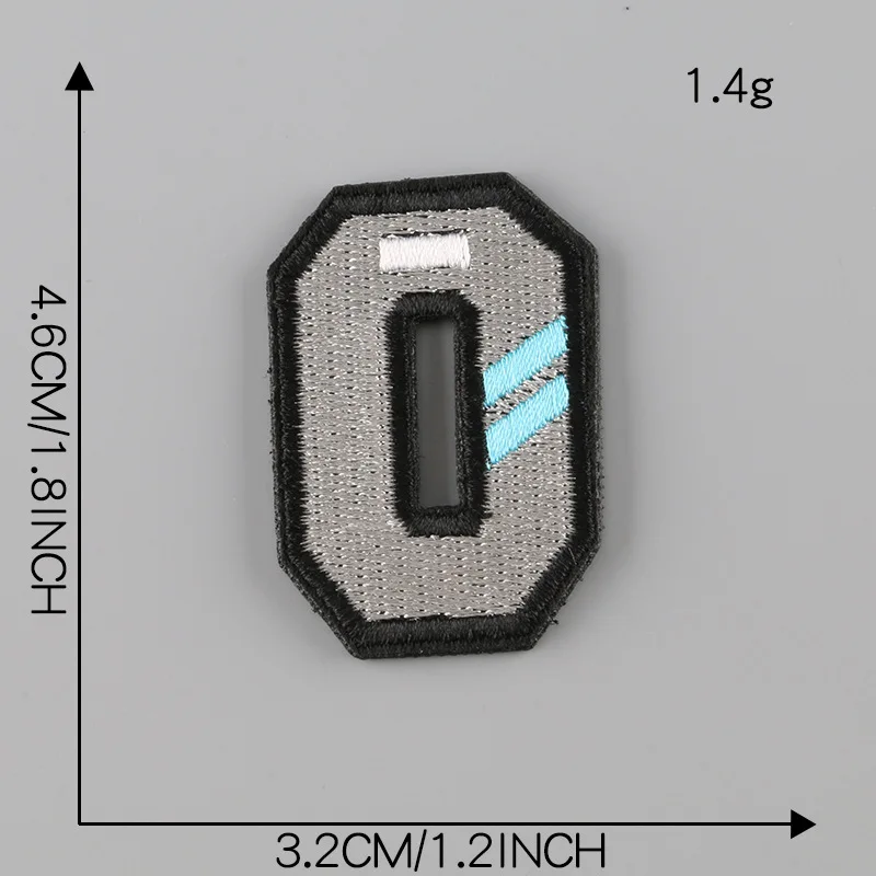 Low MOQ Stock 26 Alphabets Pearl  Self Adhesive Embroidery Cloth Patches  Iron On Chenille Letter Patches With Velcro