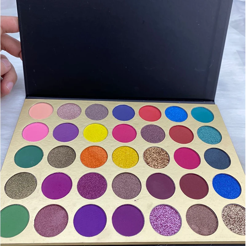 
Wholesale New High Pigment Eye Shadow Palette Cosmetics Private Label 35 Color Eyeshadow Palette 