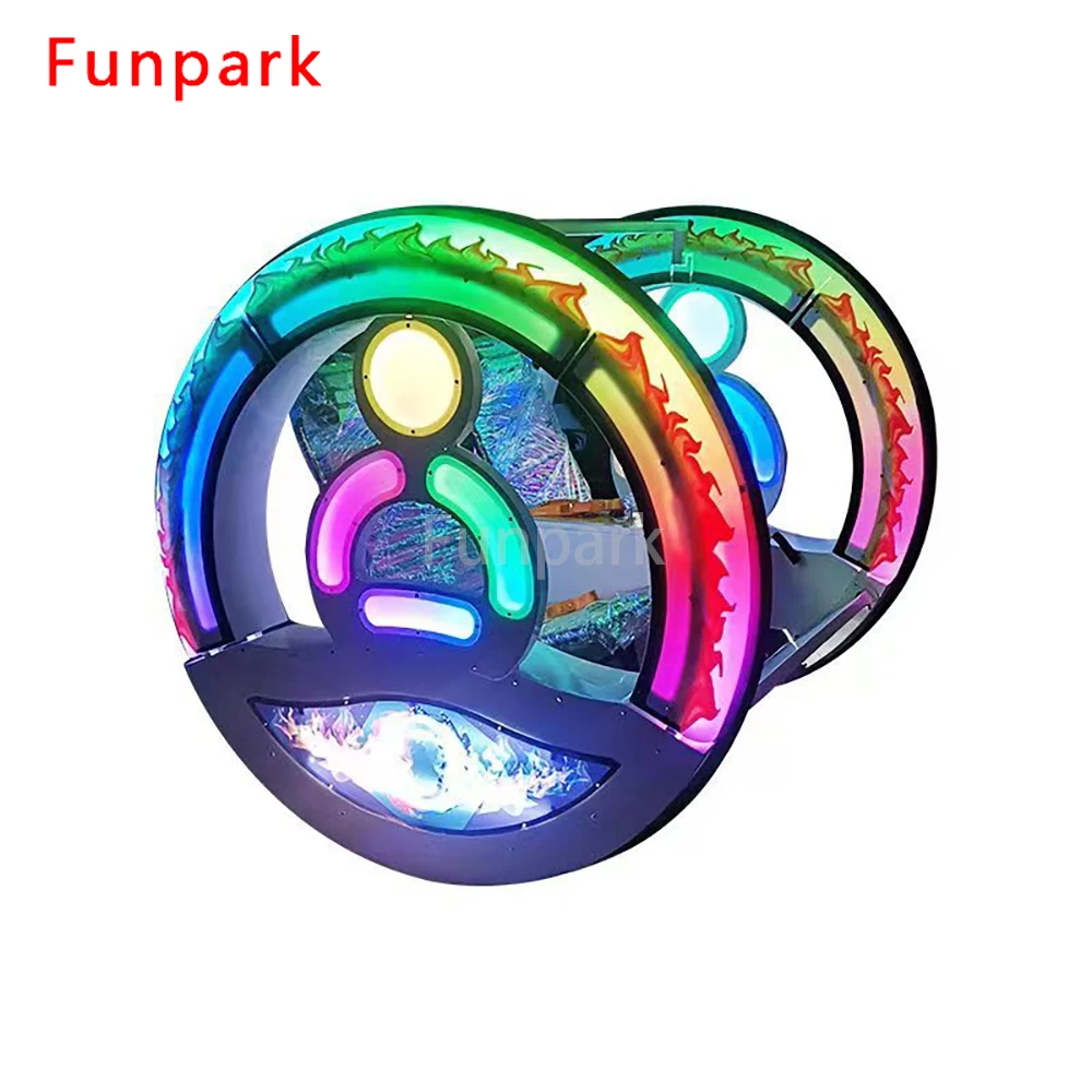 Funpark Hot Selling Portable 2 Wheel 360 Degree Remote Control Outdoor Rolling Car Games Machine with Flash for Sale