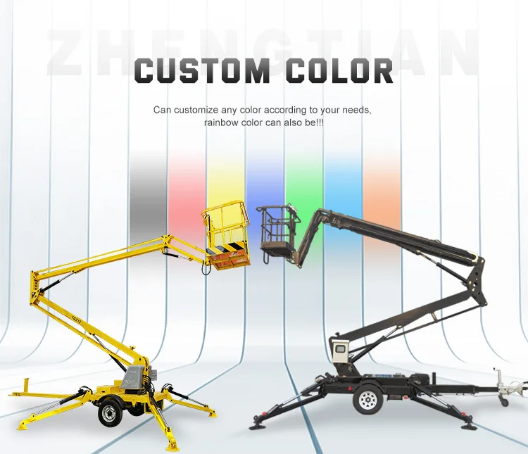 Mobile Boom Lift 8~20m Towable Articulating Boom Lift Man Lift Aerial Work Platform