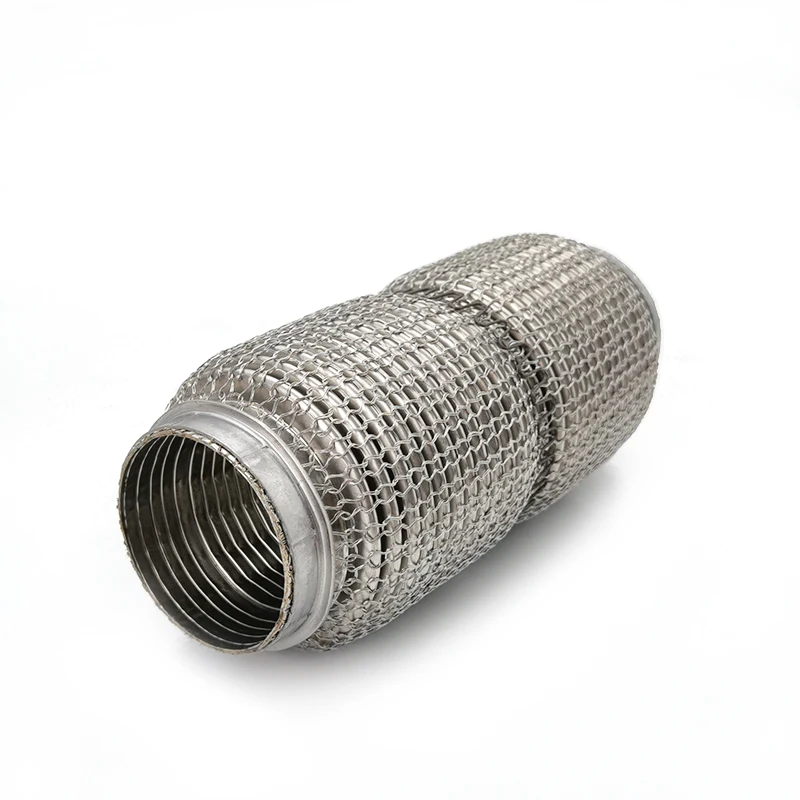 Car Aftermarket Exhaust Flexible Pipe Vibration Absorber Shock Connector Auto Exhaust Bellows With Soft Wire Mesh