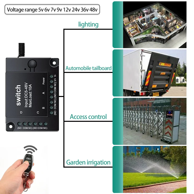 1km shenzhen remote controls rf 433mhz remote on off switch controller receiver long range rf wireless remote control 12v switch