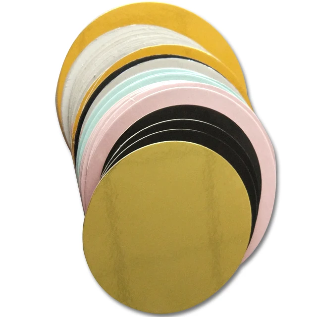 Food Grade Disposable Paper Round Golden Cake Card Paper Cake Base Board