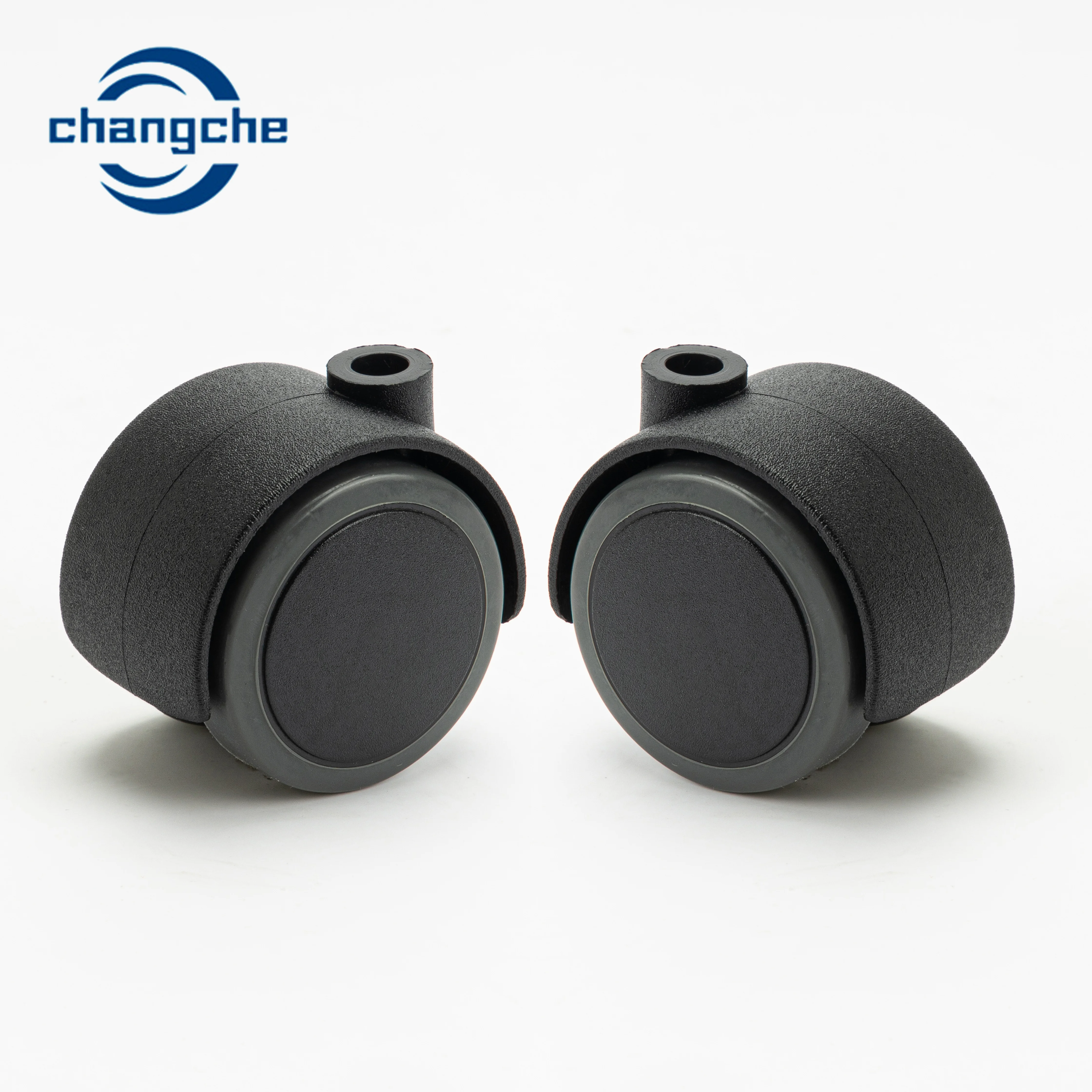 Black Caster Wheels Fixed Caster PVC PU Material Wheel