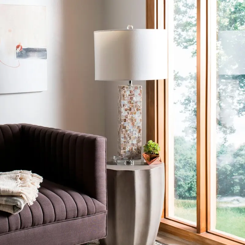 Tall MgO Abstract End Table for Indoor, Living Room and Outdoor Decorations