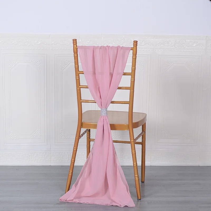 Cheesecloth Chair Cover Drapes Wedding Event Venue Decor Vertical Drapes Chiffon Chair Sashes for Party Wedding Decoration
