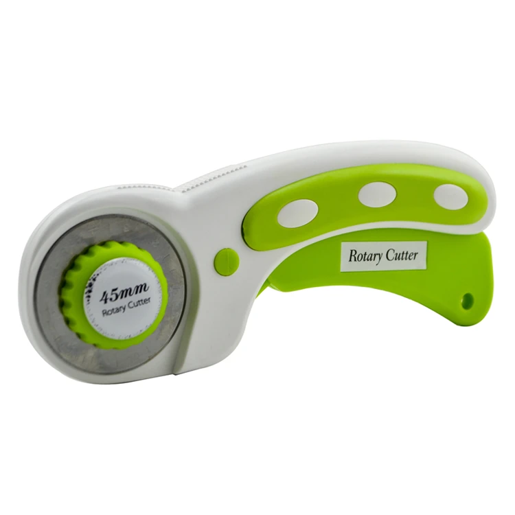 Hot Selling Green Color Sewing Fabric Cutter Tools 45mm Rotary Cutter with 5pc Rotary Cutter Blade