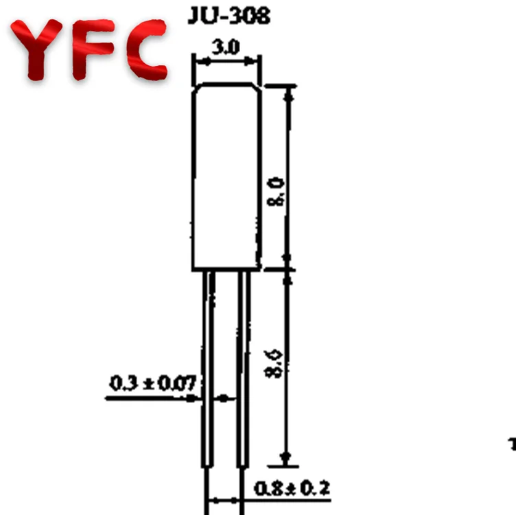 Factory supply 3*8 crystals 8.000MHZ crystal oscillator 3*8mm
