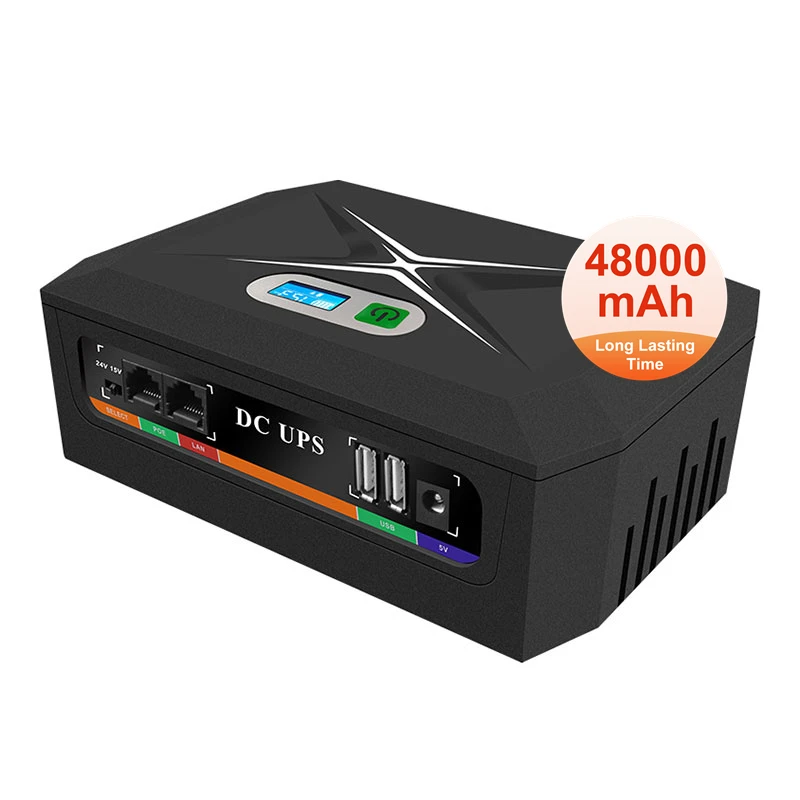 Заводская цена mini ups power bank 48000mah 5v 9v12v 24v с 12HR время резервного копирования