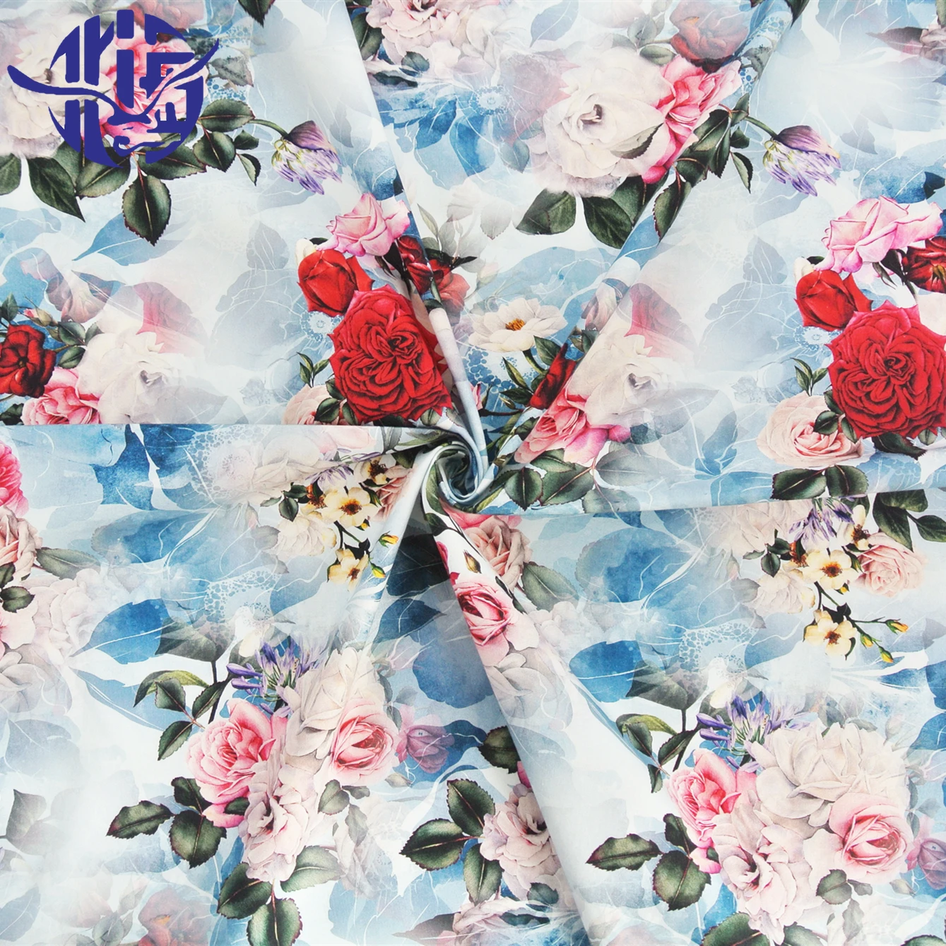 2020 summer and spring twill rose pattern digital print pima hijab cotton fabric india