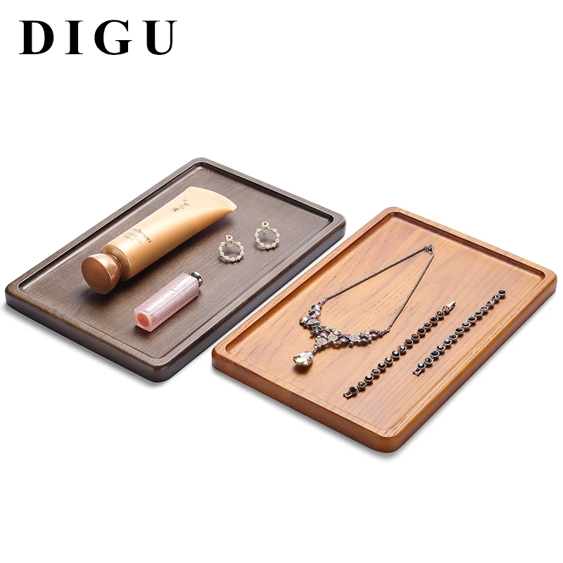 Digu solid wood jewelry display tray Ring necklace bracelet jewelry pallets watch tray jade articles storage tray