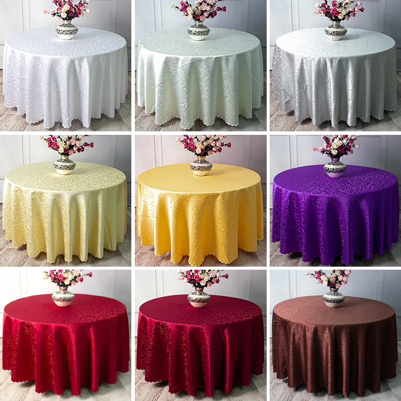 Luxury round table cloth for wedding Round Sequin Embroidered Roll Table Cloth Light Seamless Square Modern Festival Decoration