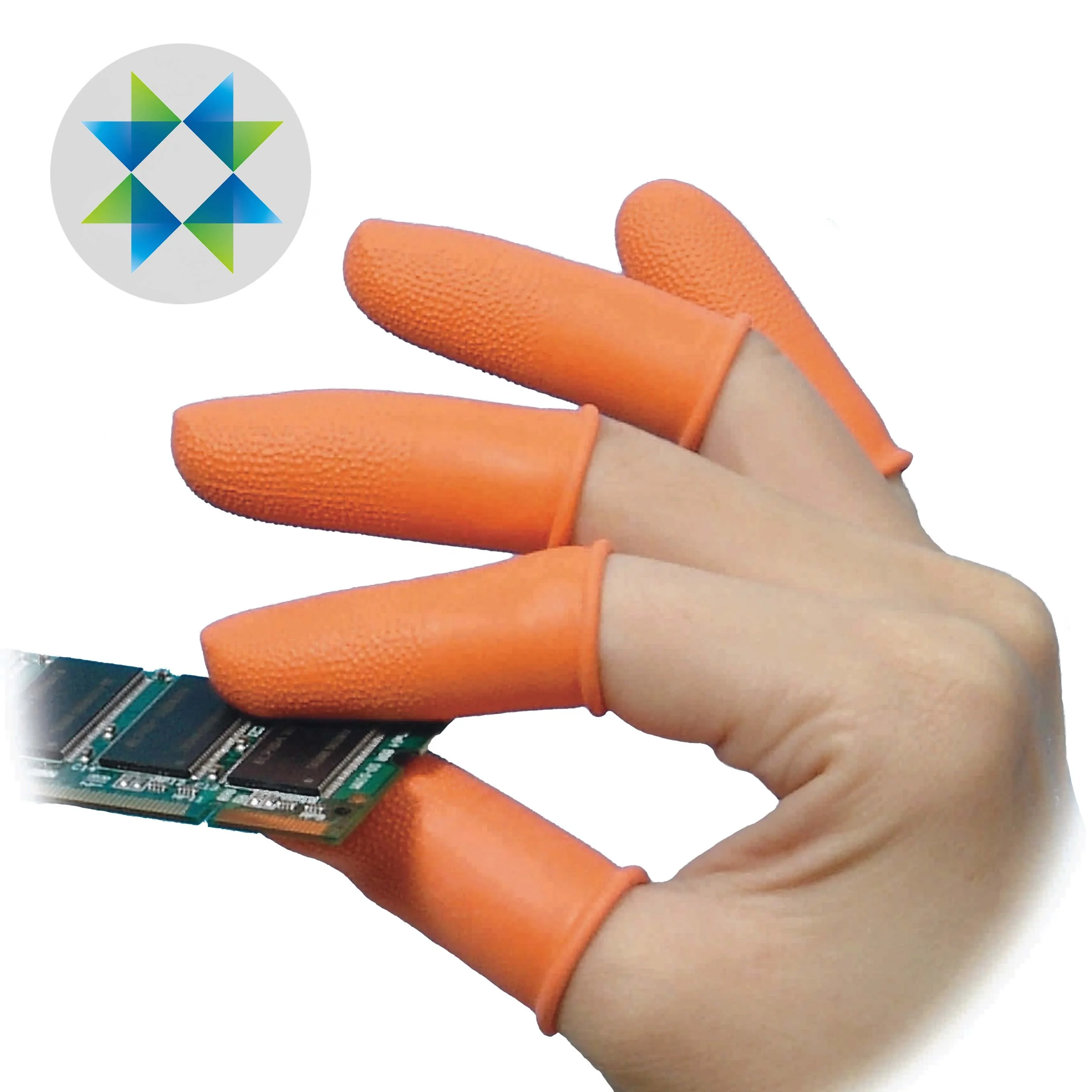 SKPURE SELEN high level natural latex yellow color textured powder free Cleanroom finger cot finger stall