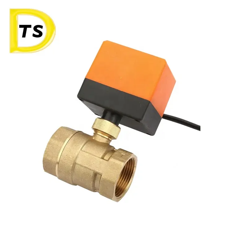 3Way 220V Electric Ball Valve Brass Thread Removable Motorized Valve Flow Control Water Ball Valve