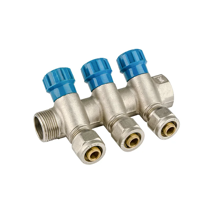 HELERO HT 100-8037 brass 3/4 inch underfloor CW617N separate valve floor heating Pipes manifold