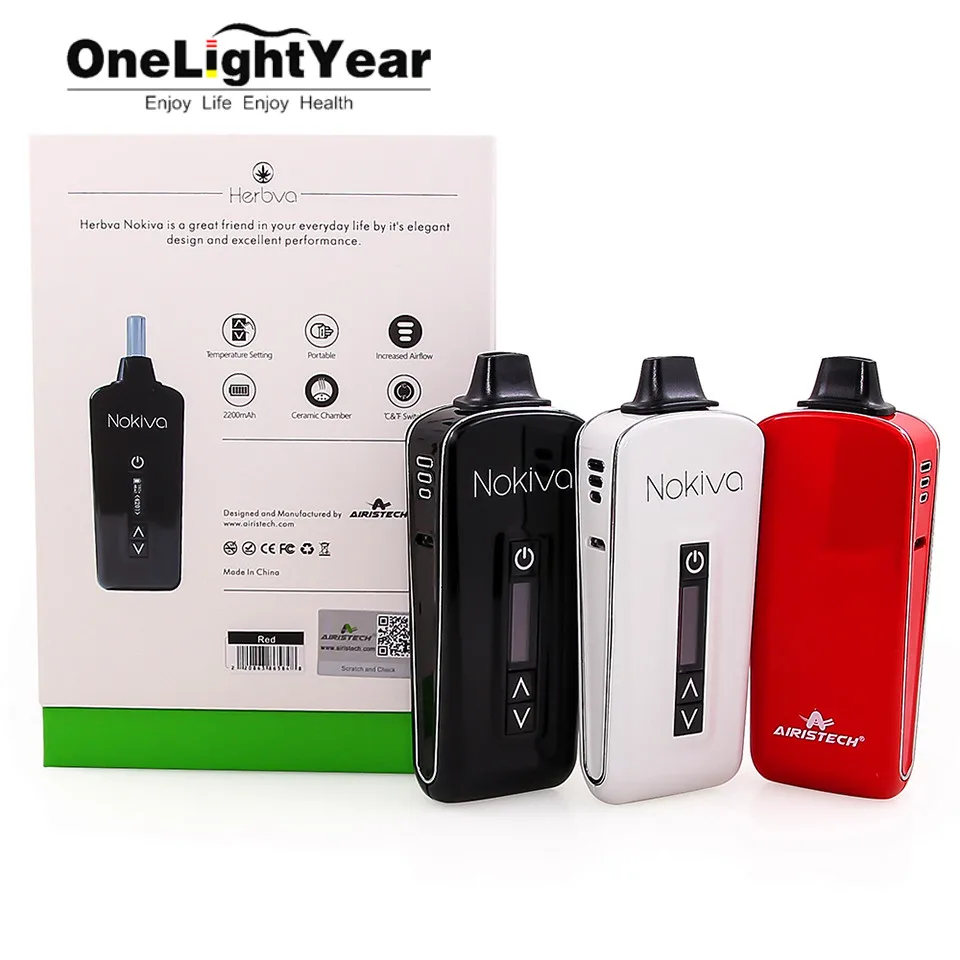 
Wholesale dry herb vaporizer Airistech Nokiva Viva mystica with OLED dry herb pen from one light year 