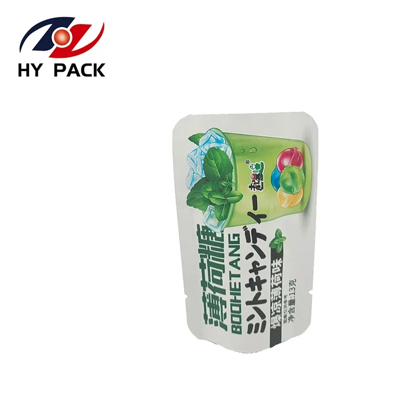 Hot Sale Plastic Packaging Bag Three Side Sealed Bag With Gravure Printing For Sugar Candy