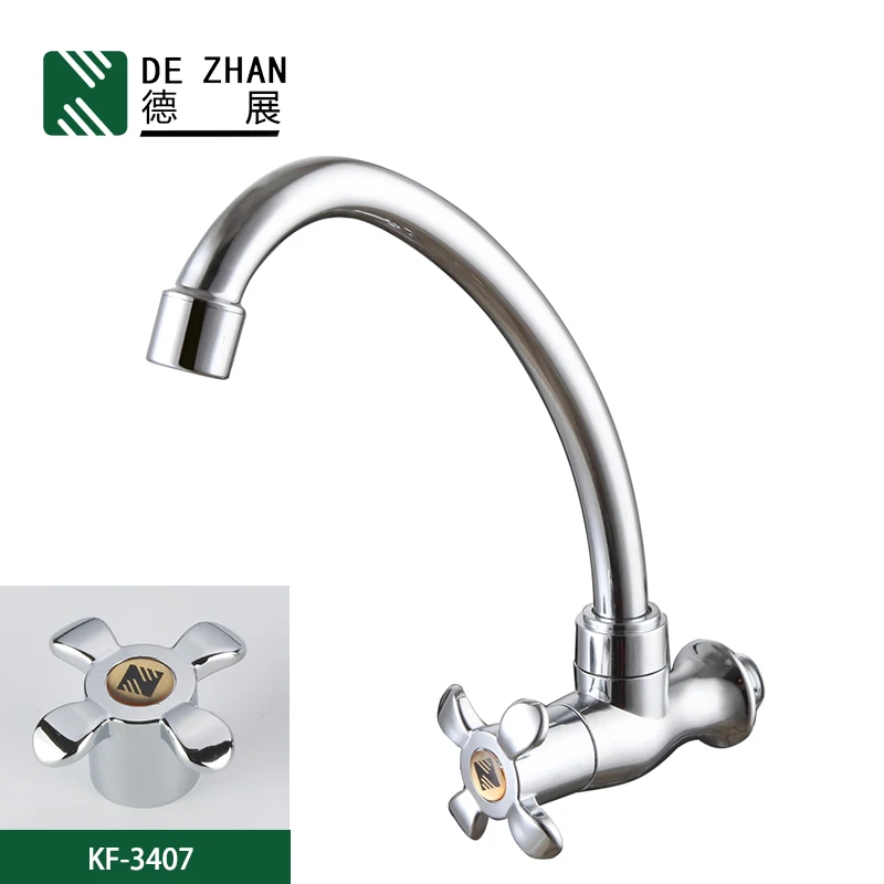 Single Handle Kitchen Sink Faucet Polished Chrome Plastic ABS