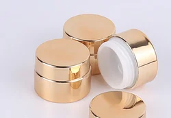 5g silver gold cosmetic cream nail jar with uv covering for eye cream