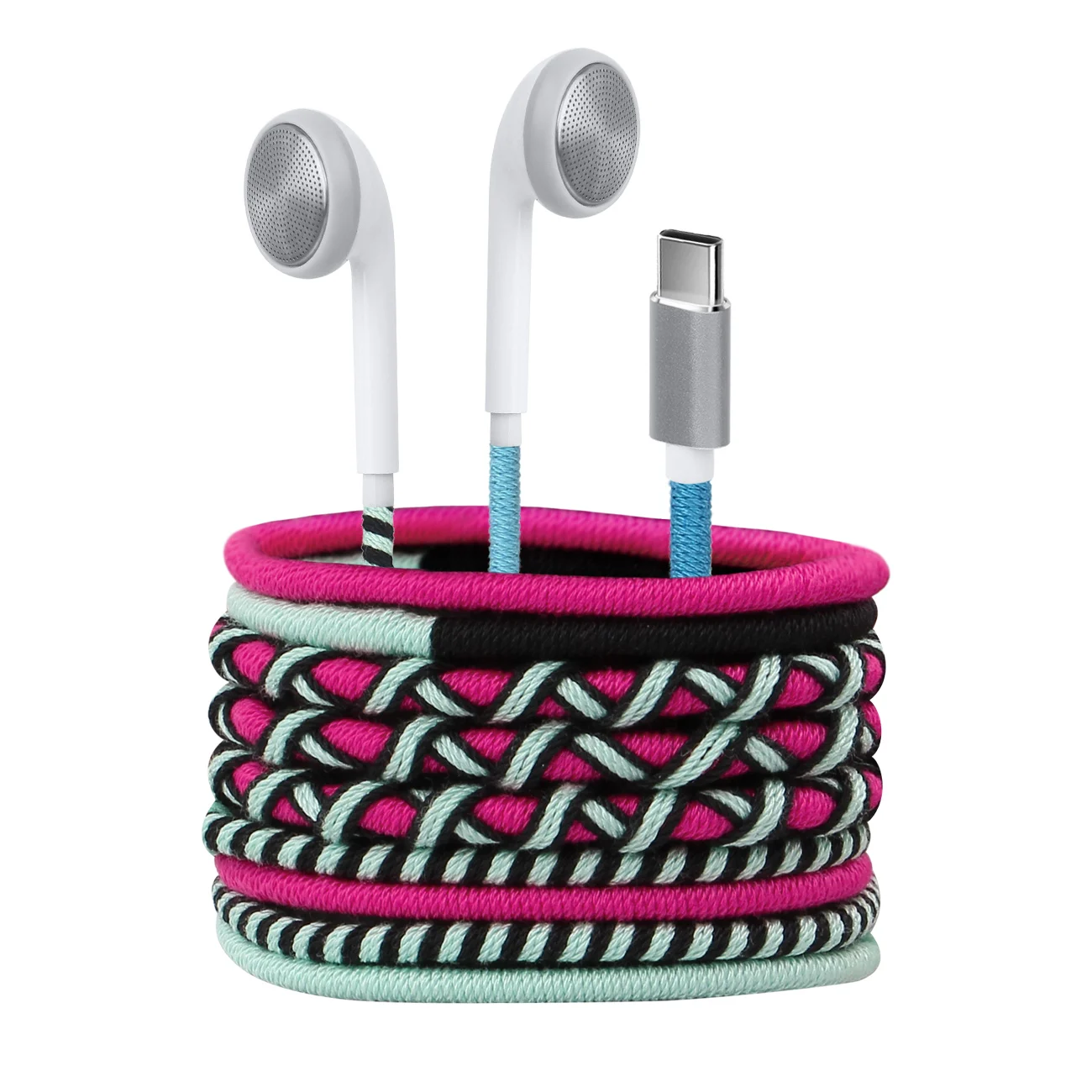 URIZONS high quality TYPE C active noise canceling earbuds usb braided headphones with microphone