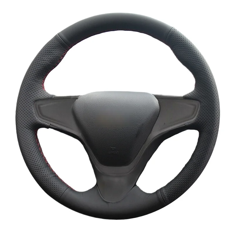Handsewing Black Artificial Leather Steering Wheel Covers for Chevrolet Malibu XL 2016 2017 Equinox 2017