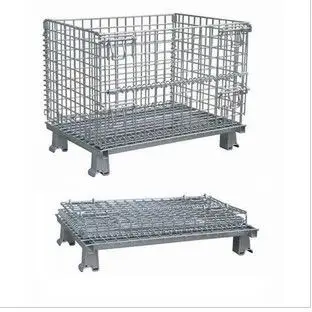 Powder Coated Cage Metal Box Wire Mesh Steel Pallet Box