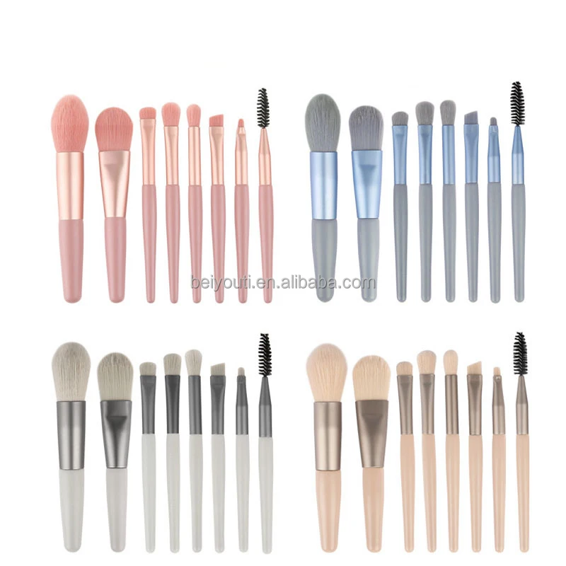best portable white makeup brush sets Mini Makeup Repair Pen Wooden Handle Set Beginners Beauty Tools Soft Hair Makeup Brushes
