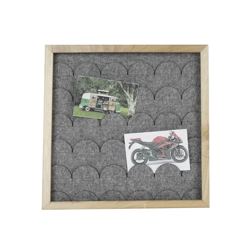 Home Decorative Felt Memo Board Wooden Frame Bulletin Board