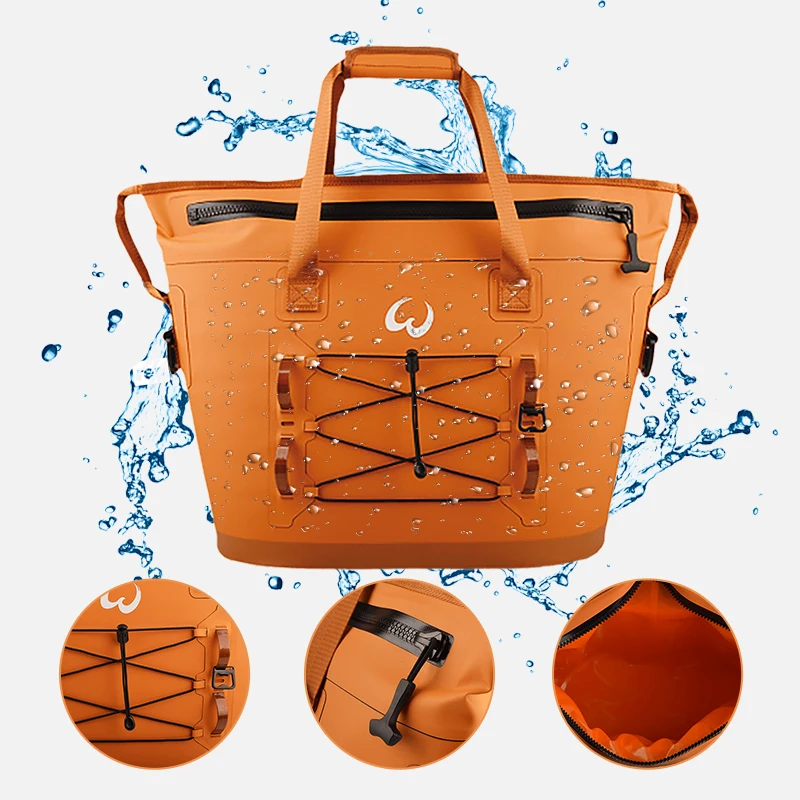 Weierken Waterproof Tyvek Cooler Bag Insulated Thermal Lunch Box with Zipper for Protecting Food and Drinks