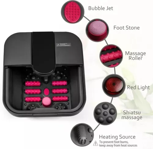 Portable Relax Foldable Soaking Bucket Basin Foot Massager Collapsible Pedicure Foot Spa Bath for Family Customized 220V 20cm