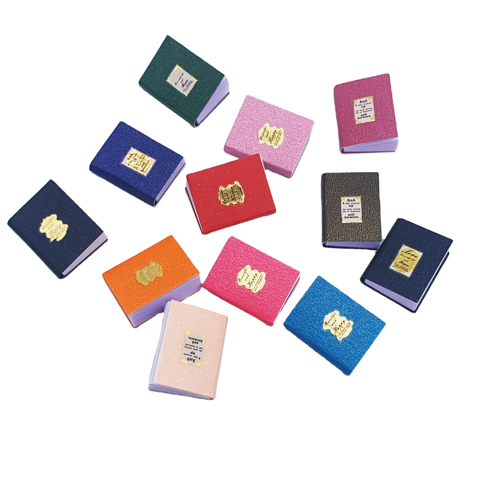 new product 2024 Dollhouse12 Mini pocket ins Classic color book doll house accessories model BJD shooting props,dollhouse toys