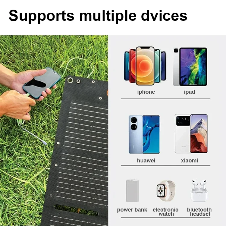 Karstsolar Monocrysyal ETFE EVA Cel 30w 100w 1000w Flexible Foldable Solar Panel Folding for Camping Portable Power Station