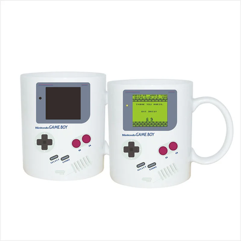 Creative color-changing ceramic mug printed game console gift cup novelty office coffee cup