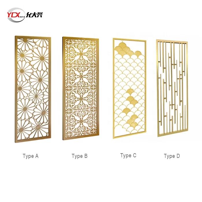 
YDX Movable Decorative Metal Living Room Screen Partition And Room Divider 