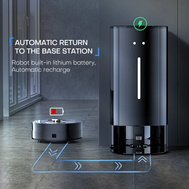 Durable Automated Return Charging Floor Sweeper Robot Is Use For Hospital Home Cleaning Mopping Robot UVC Robot Cleaning