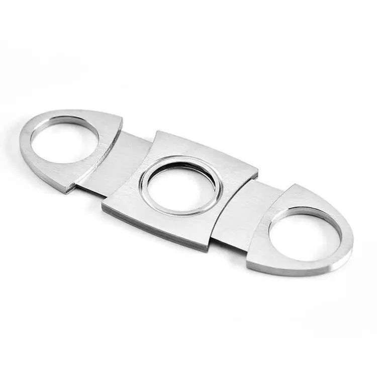 China Supplier Classic Stainless Steel Guillotine Double Cut Blade Cigar Cutter