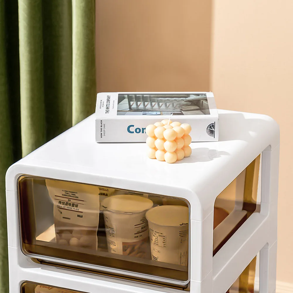 Bathroom crevice storage cabinet drawer bathroom narrow gap storage cabinet transparent storage cabinet