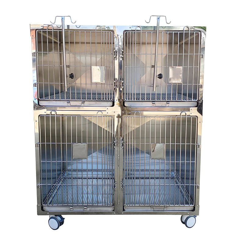 Animal Stainless Steel Vet pet Dog Cage Kennel cages Luxury Veterinary Heavy Duty Modular Breeding cage