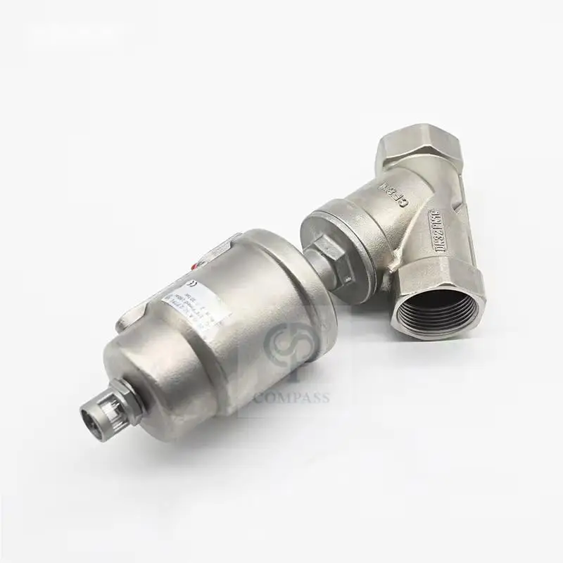 SS304 DN15 Stainless steel clamping pneumatic Angle seat valve with signal feedback proximity switch