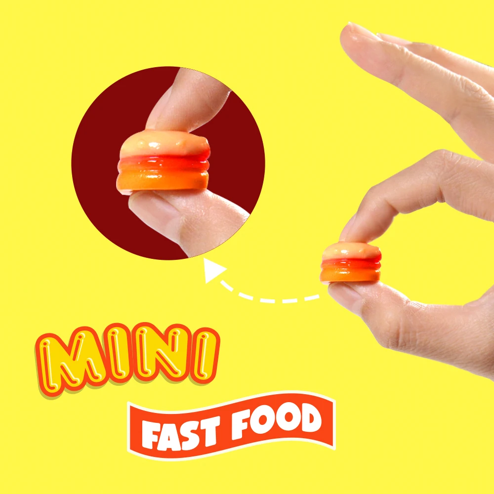 Amos 4D Wholesale Burger Cola Fries Shape Gummy Candy Sweets