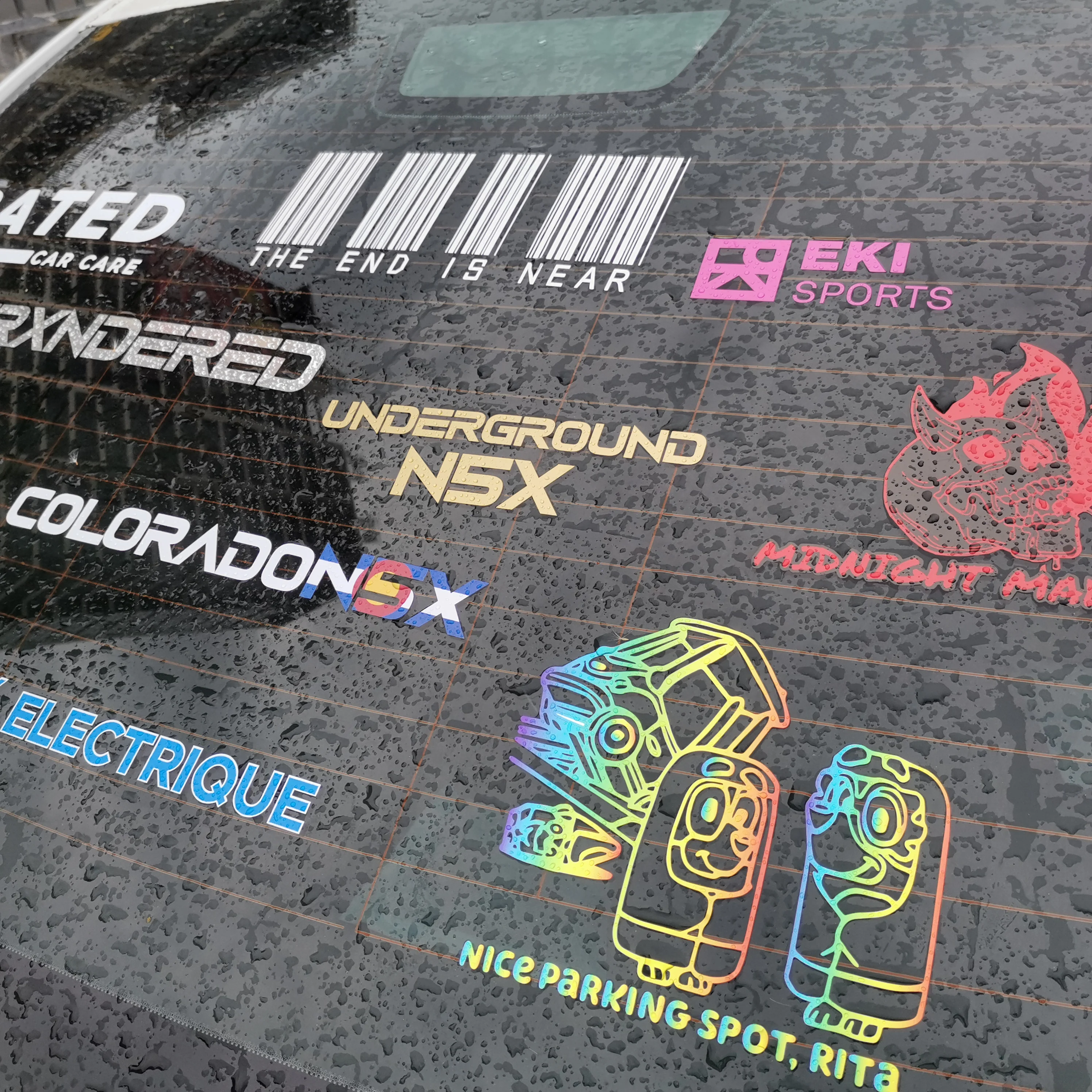 UV Protective Waterproof Car window Decals Transfer Car Stickers