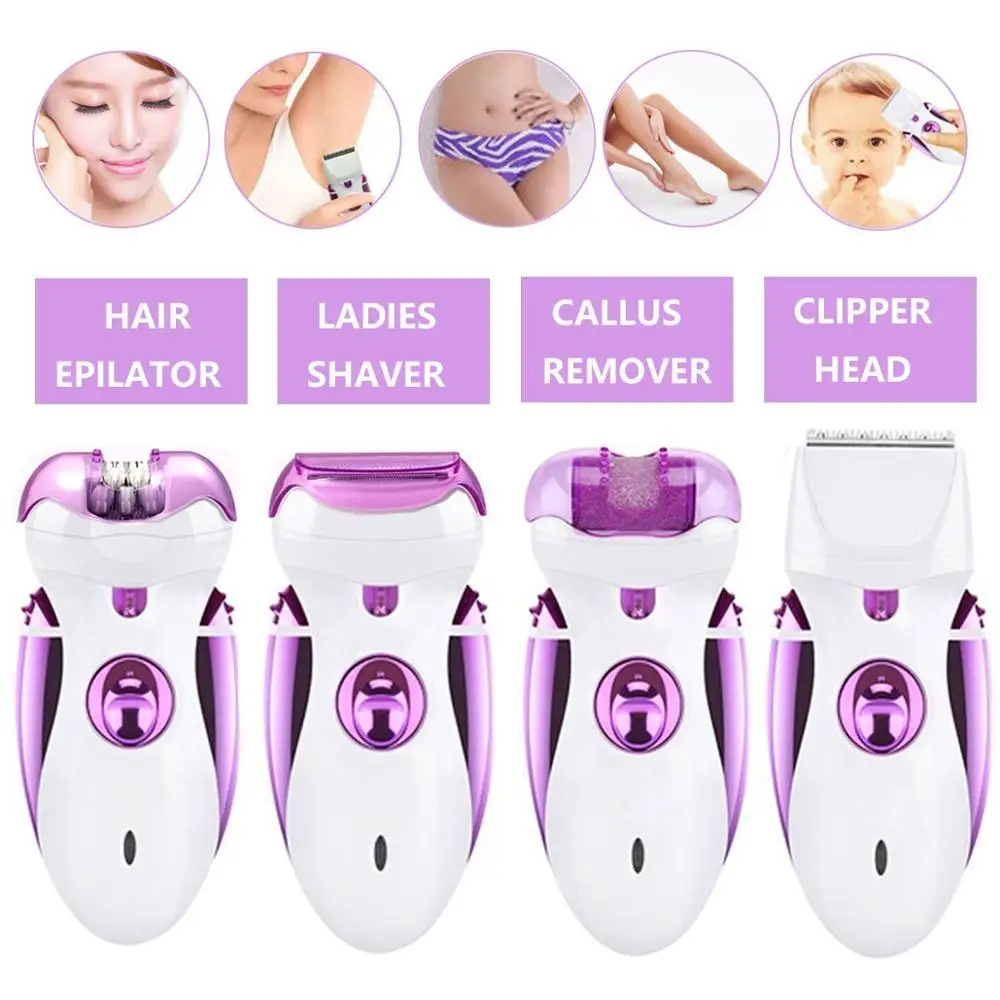 Stainless Steel Epilator Lady Shaver Callus Remover Trimmer Ladies Female Electro Epilation