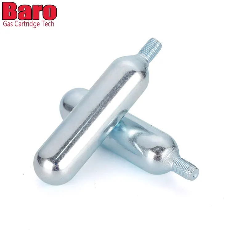 Professional Design Seamless Stretch Mini Gas Refill 25g CO2 Cartridge Gas Bottle 25g CO2 Gas Cylinder