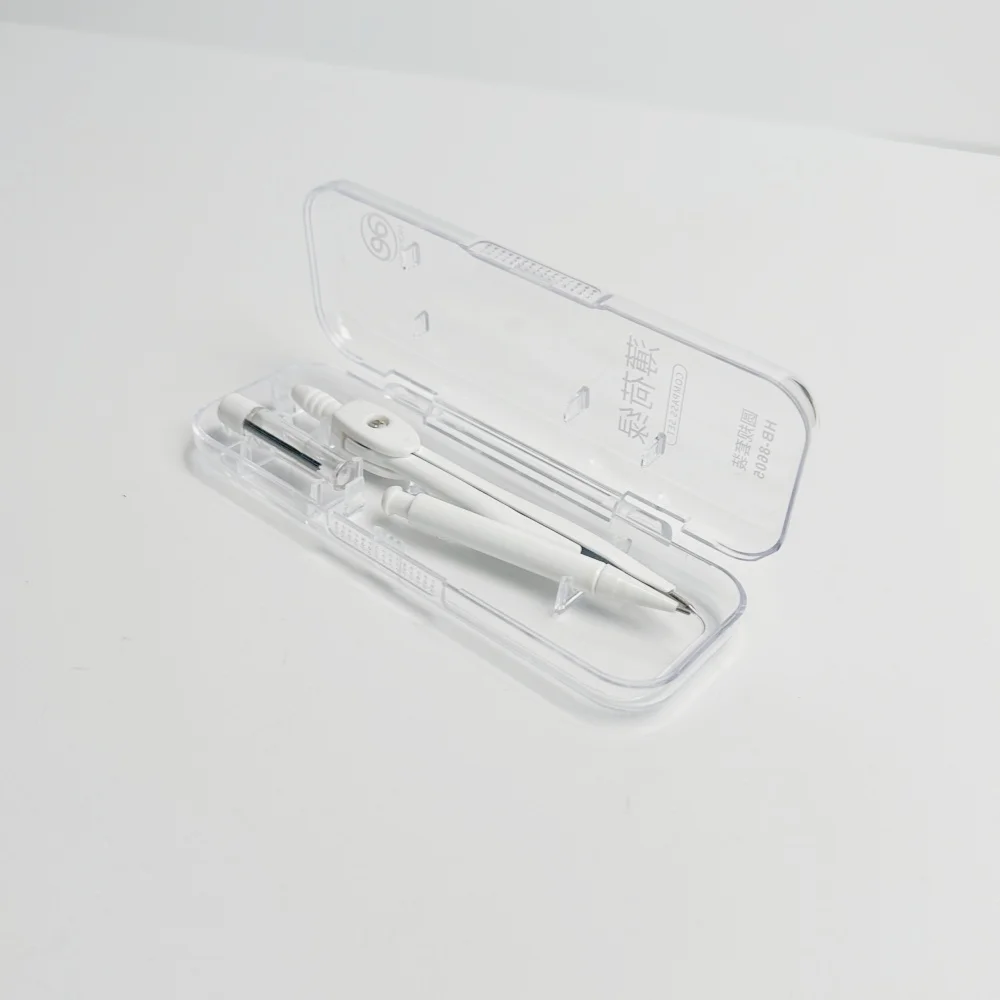 Wholesale student pencil compass set of 2 pieces, with pencil lead geometric circular drawing tool compass set