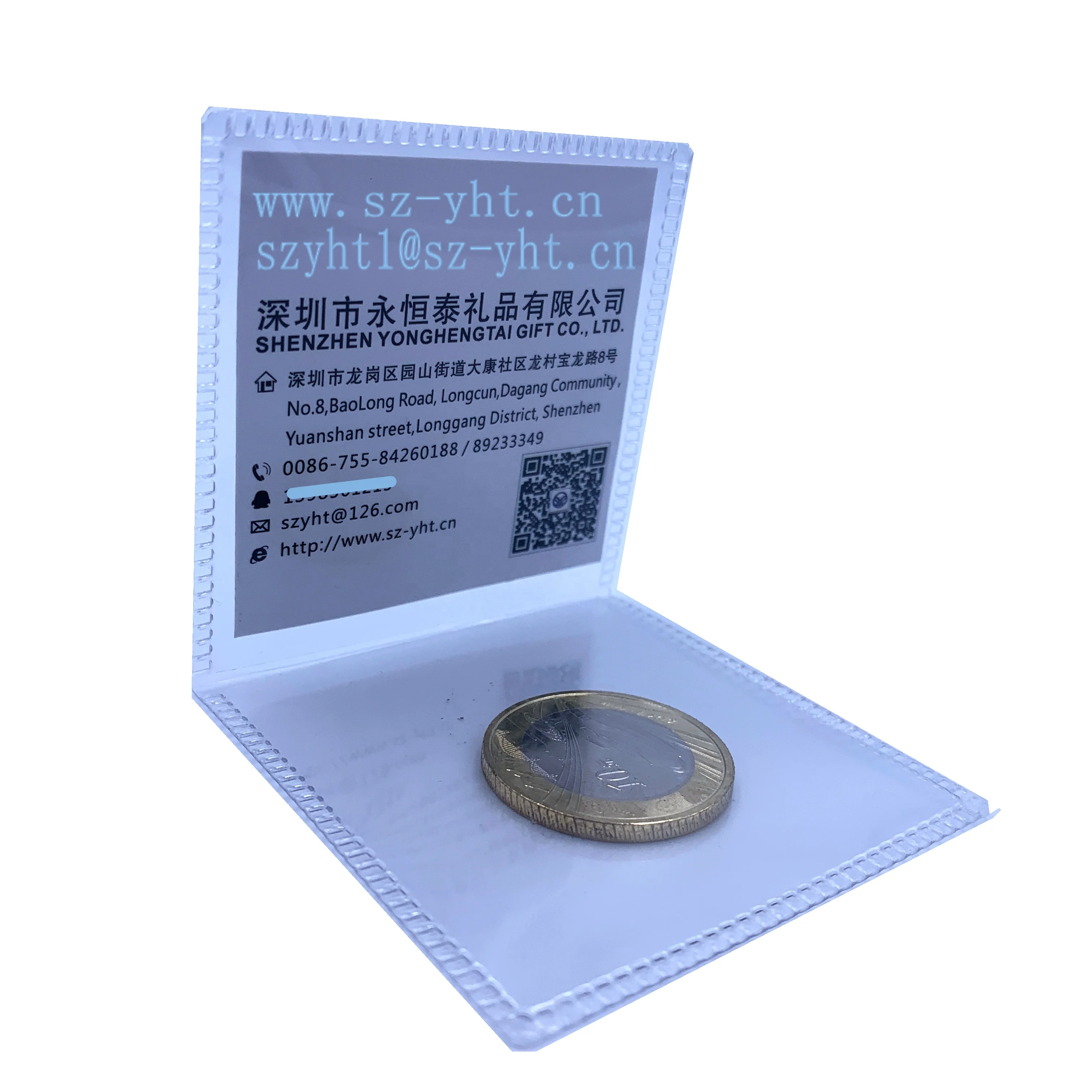 PET Flips / coin purse /coin  pocket Factory Double Pocket Dollar Coin Clip Flip PET 2X2  Coin Collection Display