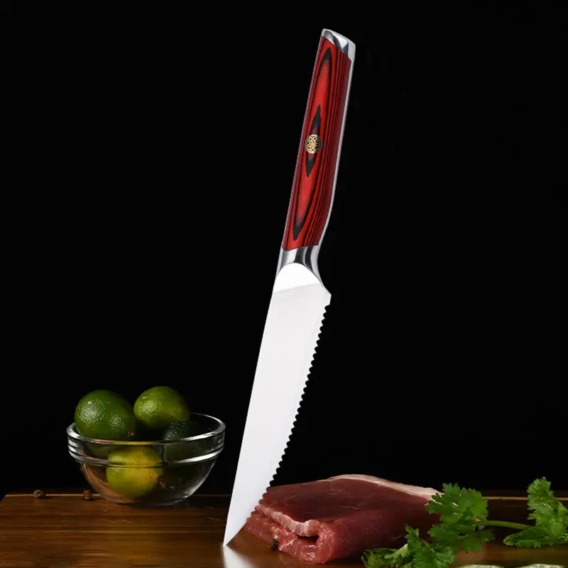 Steak Knives Set of 6 High Carbon Stainless Steel Steak Knives 4.5 Inch Ultra Sharp Serrated Steak Knife Set with G10